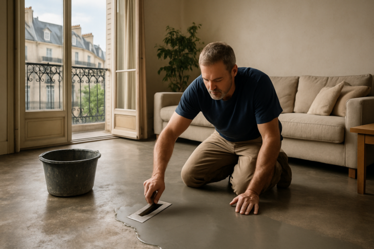 Rénovation de béton ciré terni à Préfecture